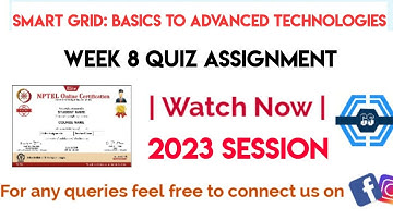 Smart Grid: Basics to Advanced Technologies Week 8 Quiz Assignment Solution | NPTEL 2023