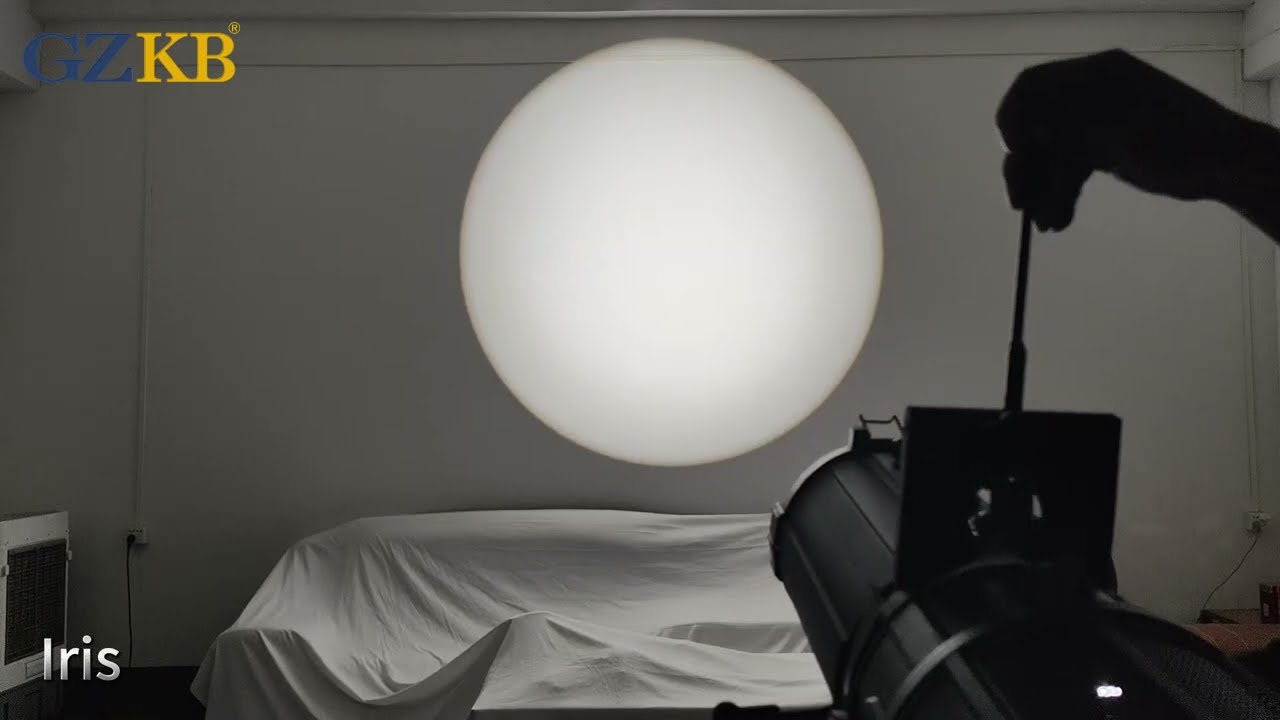 how to use the gobo holder or Iris on the Leko profile ellipsoidal