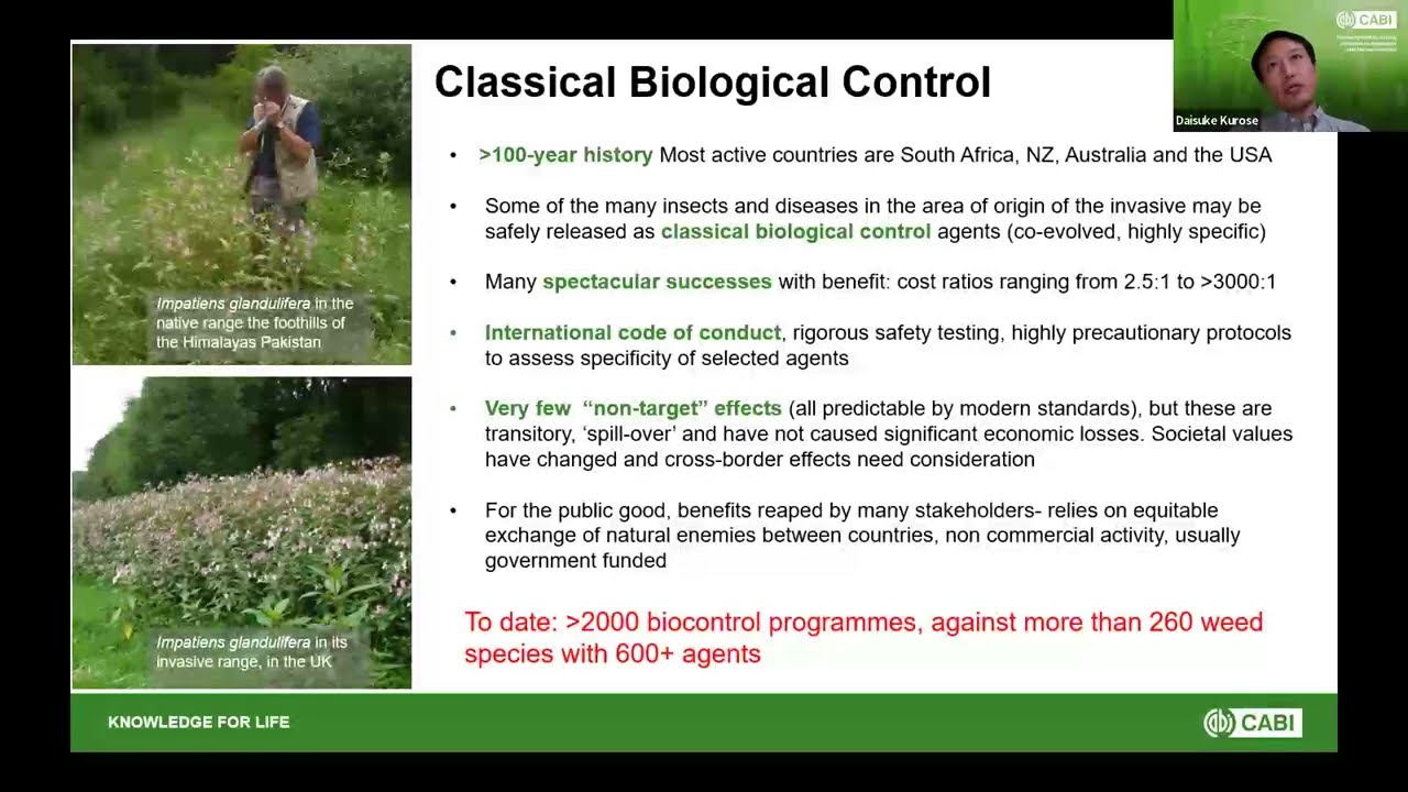 Daisuke Kurose - Biological control of alien plant species