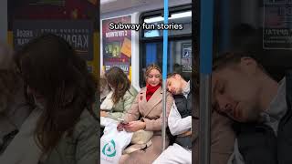 Her reaction when I fell asleep on her shoulder on the subway #kindness #love #viral #sleep#couple