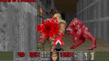Ultimate Doom Episode 1 (Knee-Deep in the Dead) UV-Speed in 5:36 (e1m8 timing and void glide)