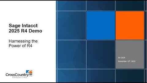 Sage Intacct 2025 R4 Demo