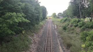 Quick rail clip CSX 5500 spirit of Cincinnati locomotive at old Howell wooden bridge