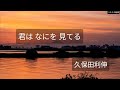 君は なにを 見てる/久保田利伸【うたスキ動画】