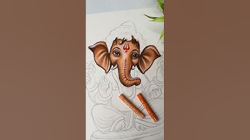 Lord Ganesha Drawing 💕#shorts #art #drawing #ganesha #ganpati #ganeshchaturthi