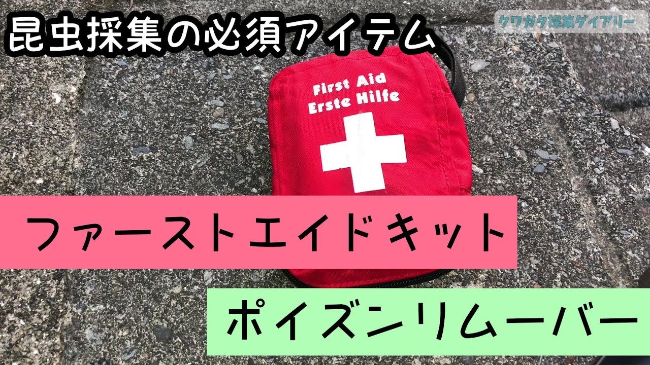 昆虫採集の必須アイテム「ポイズンリムーバー」と「ファーストエイドキット」 PoisonRemover