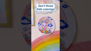 Stop Throwing Your Kids' Art! 🛑 Turn Coloring Pages into Room Decor! ✨ Easy Parent Hack #DIY