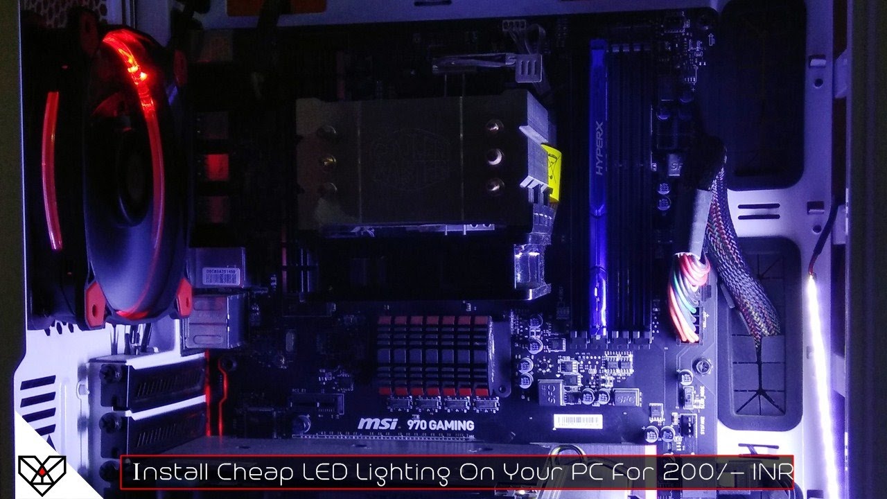How To Install LED Lighting in a PC Case/Cabinet for 200/- INR (INDIA ...