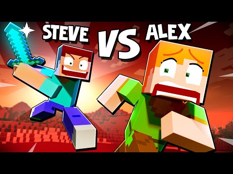 🎵 ANGRY STEVE vs. ANGRY ALEX 🔥- Minecraft Animation Music Video