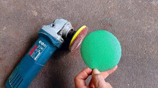 The magic effect of how to cut circular sandpaper extremely quickly without using scissors