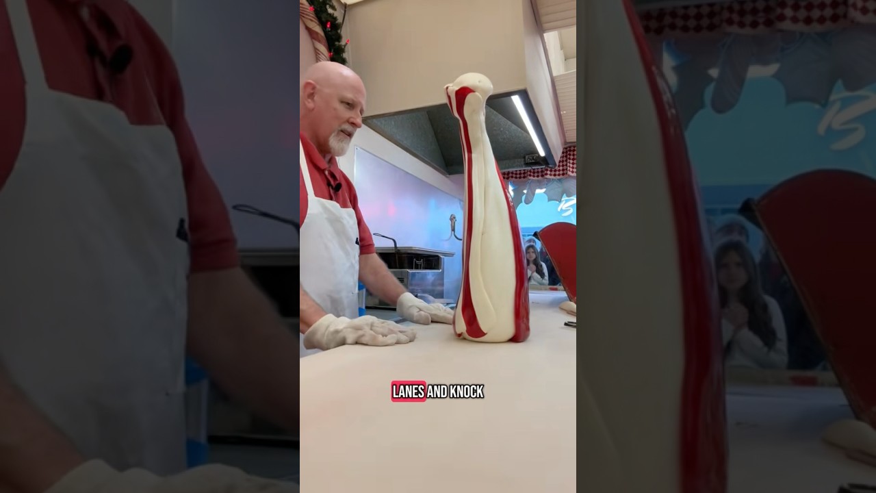 a classic Peppermint Candy Bowling Pin!! 🎳🍭🍬