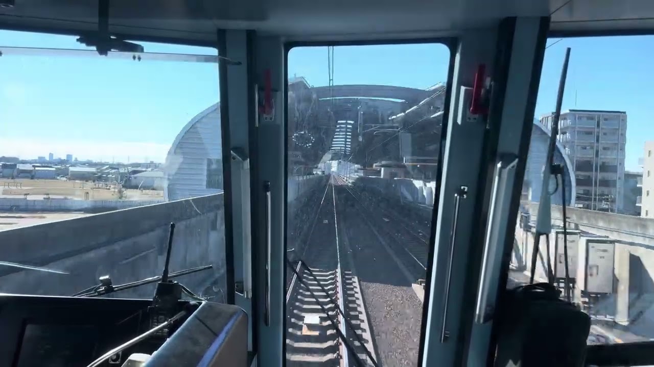 つくばエクスプレス2000系    快速    秋葉原行き   前面展望    守谷駅〜流山おおたかの森駅