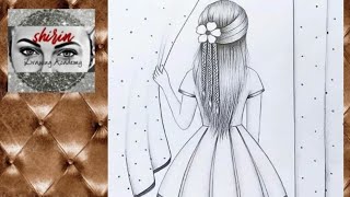 Beautiful girl standing near a window step by step drawing pencilsketch girldrawing sketch