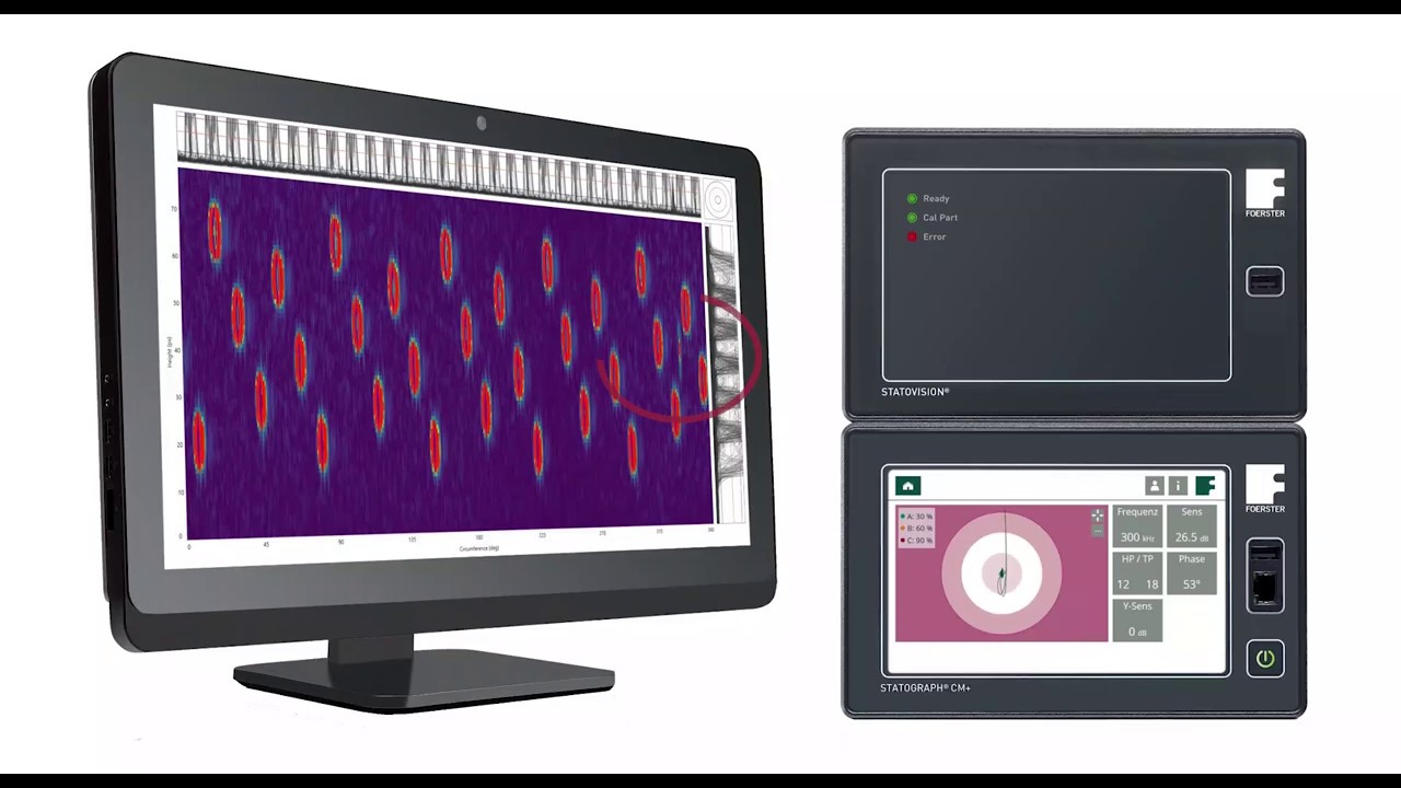 Non-destructive crack detection of perforated brake discs with eddy current (STATOVISION®)