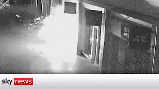CCTV shows men trying to blow up two Essex cash machines with gas canisters
