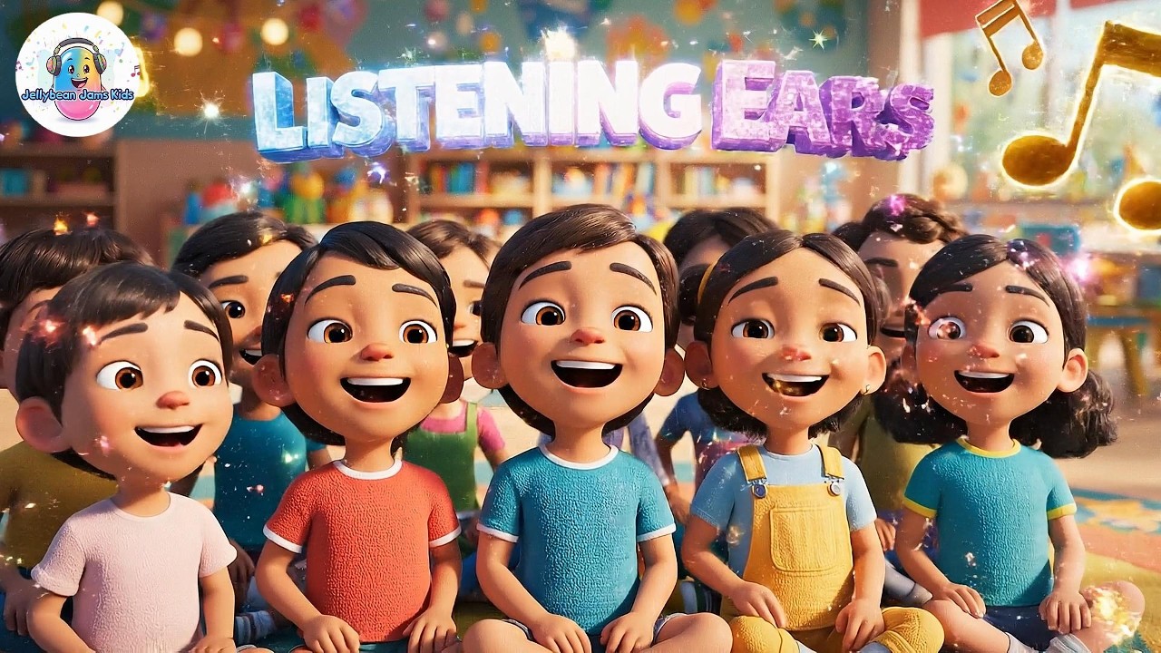 Listening Ears Go Click-Click | Listening Song for Kids | 3D Animated | Jellybean Jams Kids