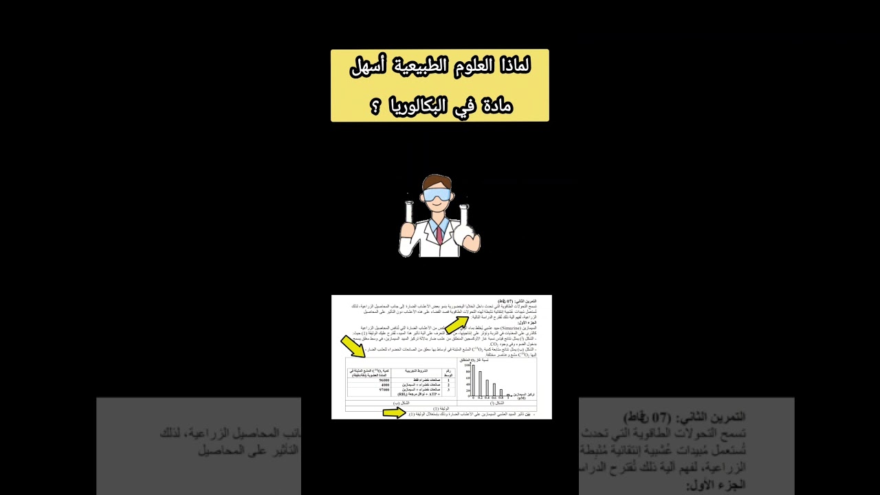 لماذا العلوم الطبيعية أسهل مادة في البكالوريا ؟