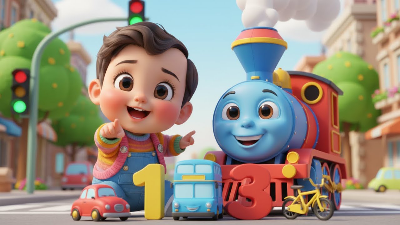 🚂🎵 Моя первая поездка на поезде! Песенка про паровозик для детей! | Веселая песенка про поезд и д...