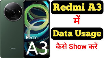 How to show data usage on Redmi A3 || Redmi A3 me data usage kaise show kare ||