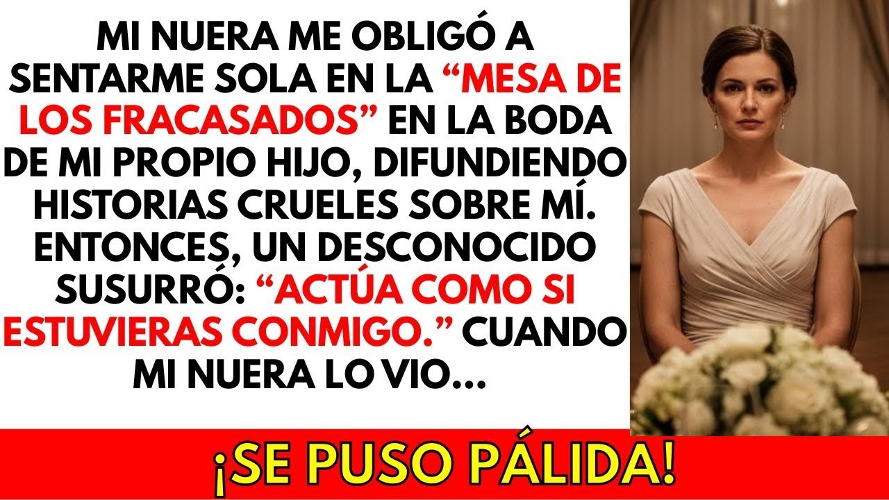 Fui obligada a sentarme sola en la boda — hasta que un desconocido dijo: 