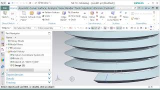 NX CAD Quick Video: How to Swept on a Helical Path