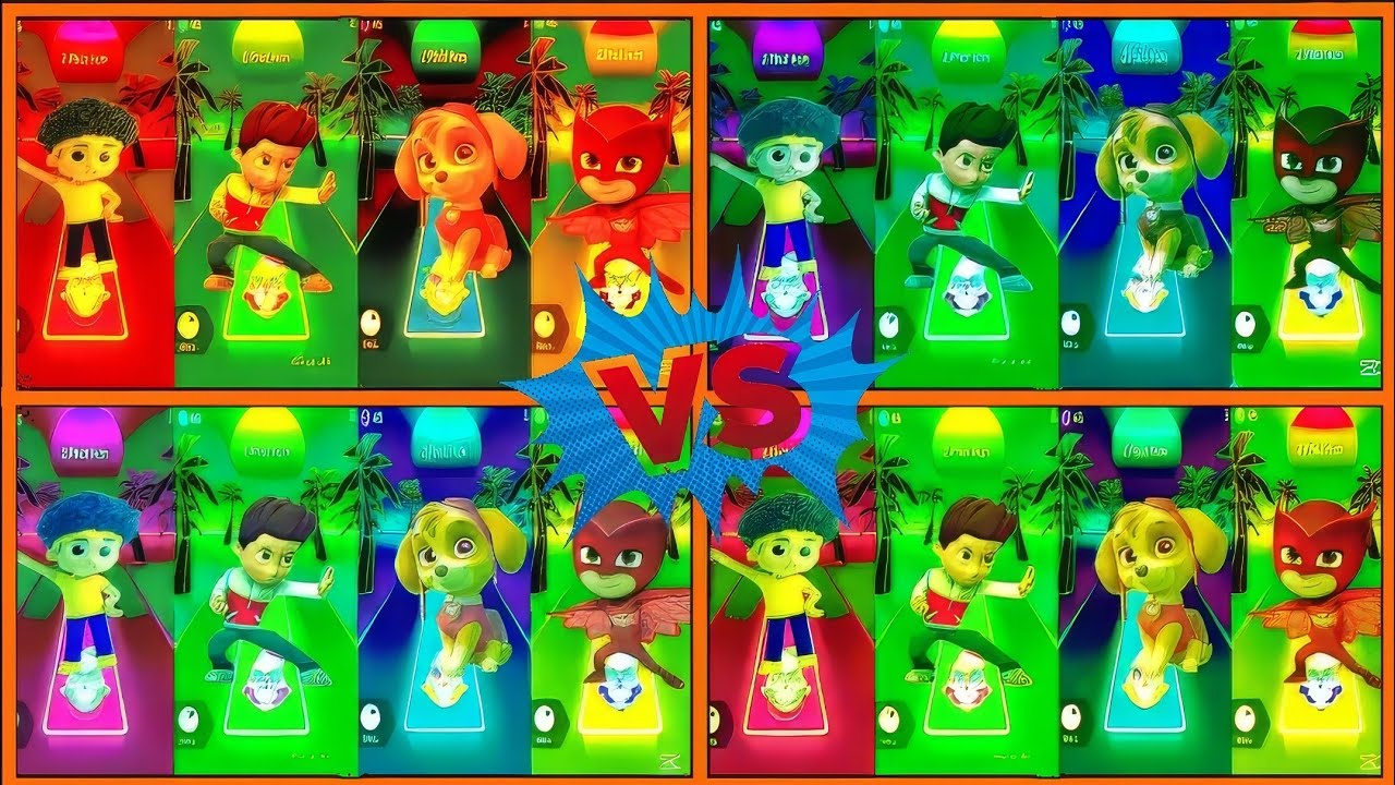 Команда Щенячьего патруля Райдер против Рубля против Скай против Райдера Музыка для танцев с гроб...