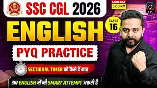 SSC CGL Exam 2026 | English Practice & Analysis-16 | 15 Minutes Strategy | English by Sandeep Sir