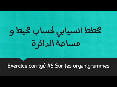 مخطط انسيابي لحساب محيط و مساحة الدائرة