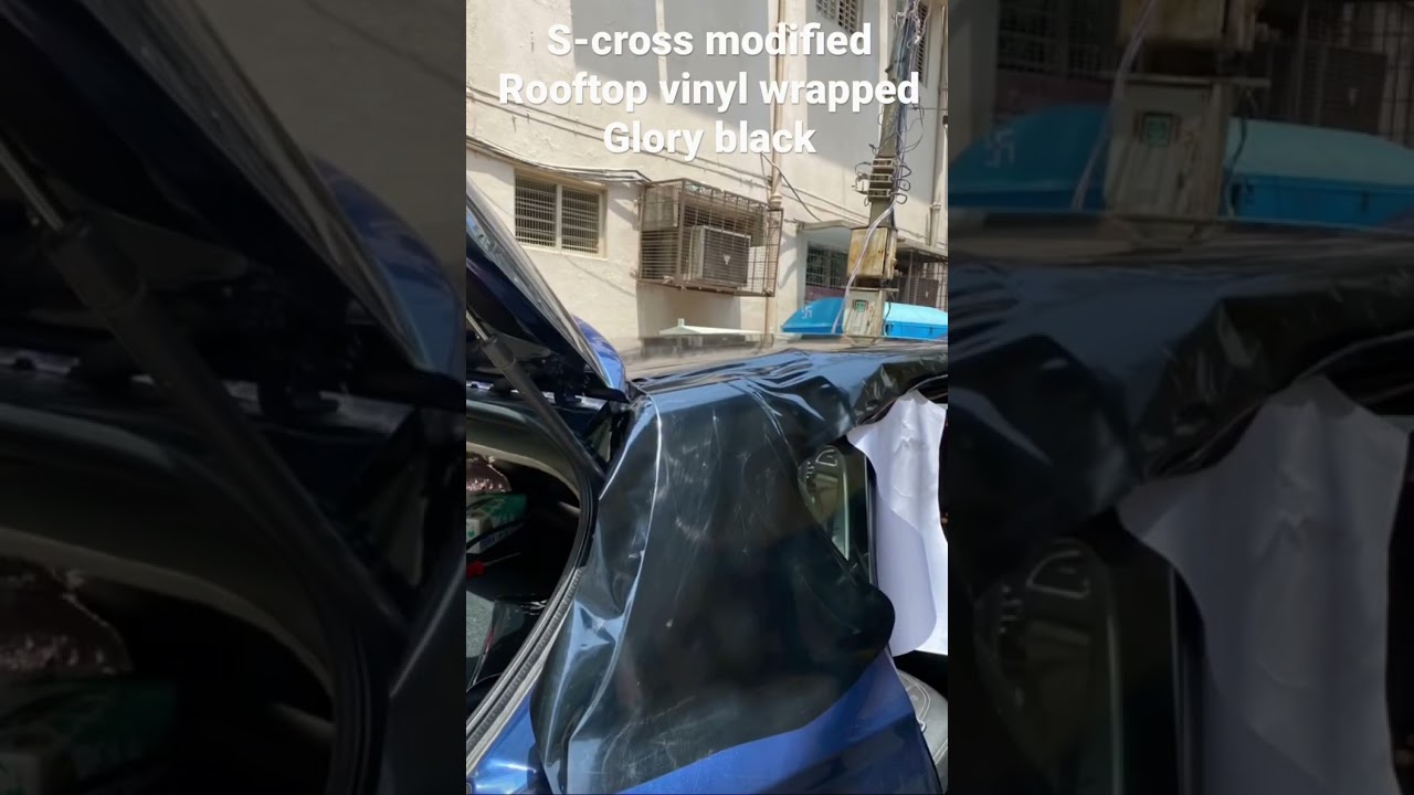 S-cross modified rooftop vinyl wrapped glossy black 9632819672