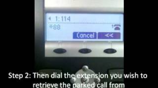 How to Retrieve a Parked Call from Another Extension-Polycom