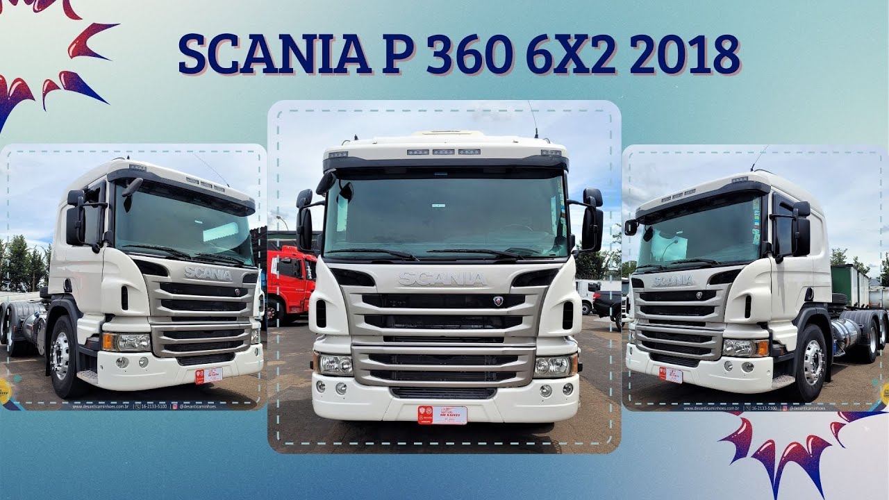 VENDIDO Scania P 360 6x2 Ano 2018 Automático - YouTube