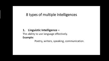 MODULE 6 : INDIVIDUAL DIFFERENCES AND MULTIPLE INTELLIGENCES