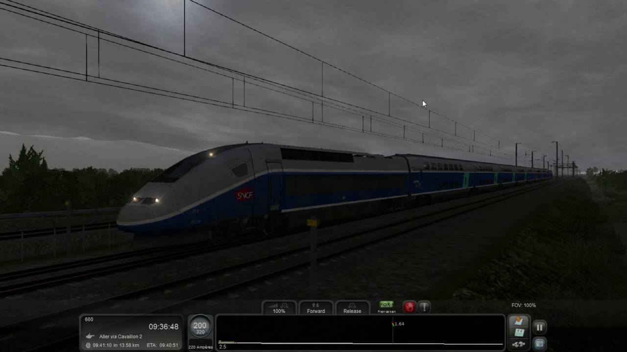 TS2016 Voyage d'Aix a Avignon avec rame TGV en panne sur le parcours - HD