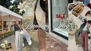 Bandung vlog ♡: 2 days in bandung | sushi aeon | aesthetic cafe | braga | tangkuban parahu 🧳👀💟