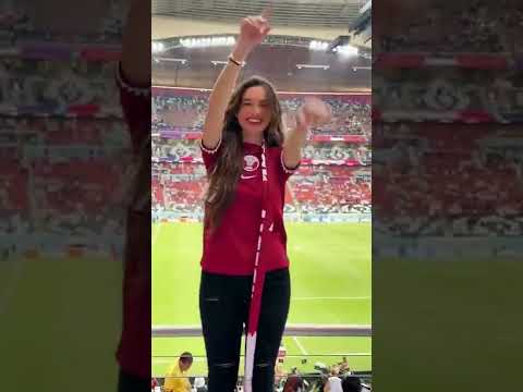 ملكة جمال التيك توك تشجع قطر في كاس العالم 2022   