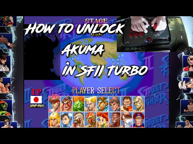 Super Street Fighter II Turbo Akuma hidden boss fight - unlocking and  beating Akuma 