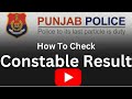 Punjab Police Constable Result 2024