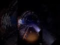 Underground Train Ruins Inside CaveFLASH POV SCAN