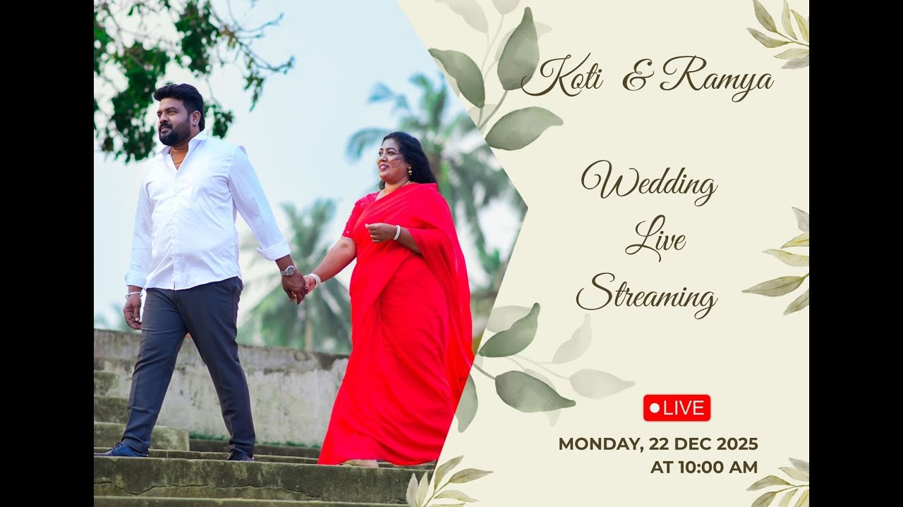 Koti Weds Ramya Wedding Celebration Live Streaming