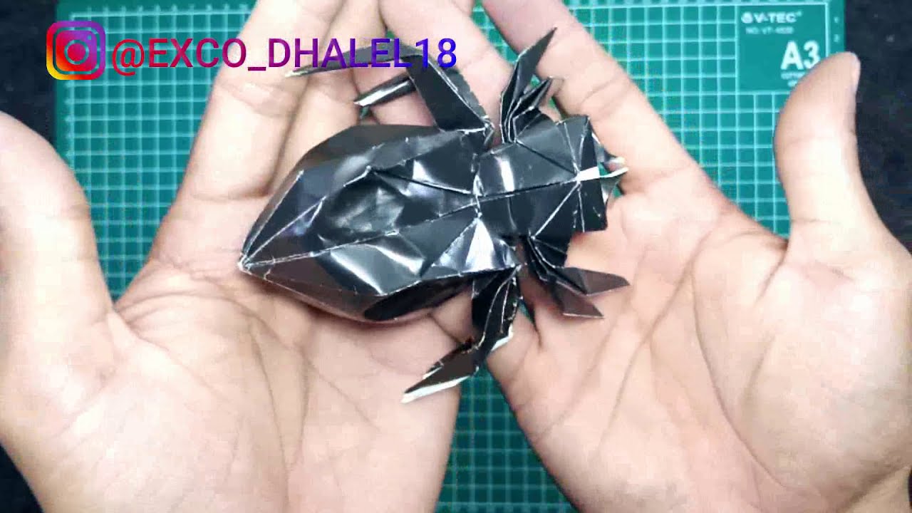 Tutorial Cara  Membuat  laba laba dari  kertas  origami  YouTube