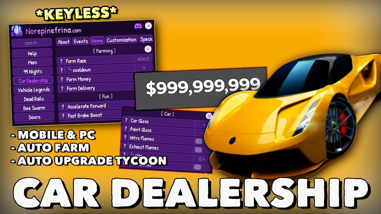 *NO KEY* Car Dealership Tycoon OP Script ( Pastebin 2026 ) ( Auto Farm, Auto Upgrade, INF Tokens )