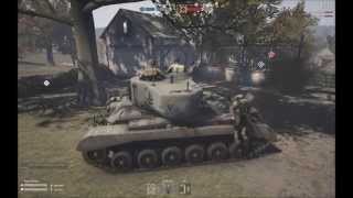 Heroes and Generals - M26 Pershing gameplay  and where to shoot the King tiger