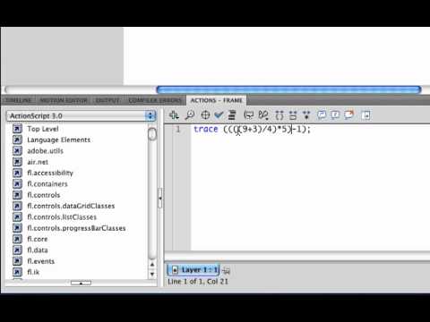 Flash (CS3 or higher) AS Operator Precedence and Using Trace