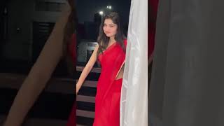 Desi Girl Sizzling Look In Red Saree Hot