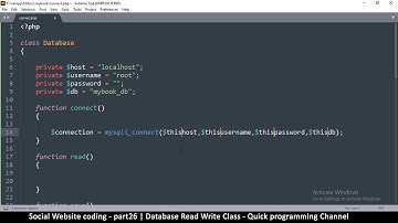 موقع تواصل اجتماعي من الصفر - الجزء ٢٦ - إنشاء فئة قاعدة البيانات | برمجة كائنية التوجه PHP مع قا...