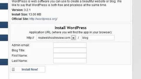 How to create a wordpress blog quick and easy with Quick Install in cPanel