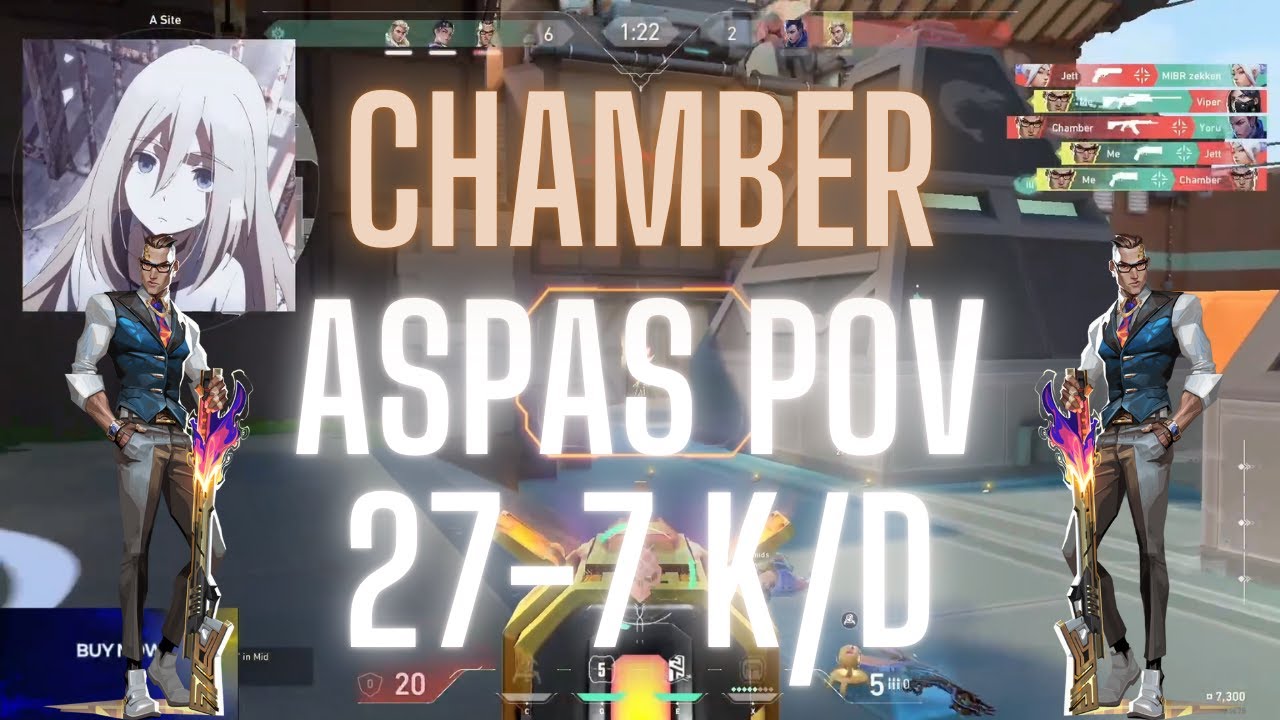 MIBR aspas POV Chamber on Breeze 27-7 K/D (VALORANT Pro POV)