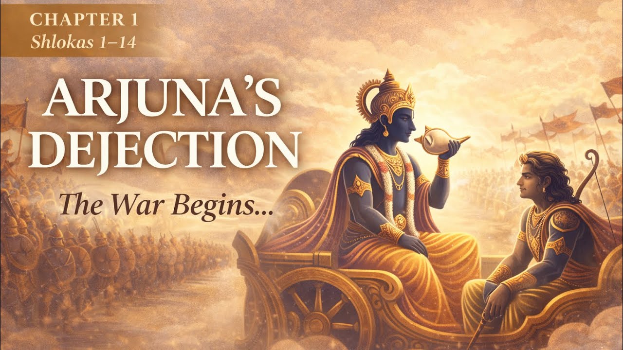 When the War Begins…The Silence Before the Gita Speaks | Arjun’s Dejection| 1–14 (English Narration)