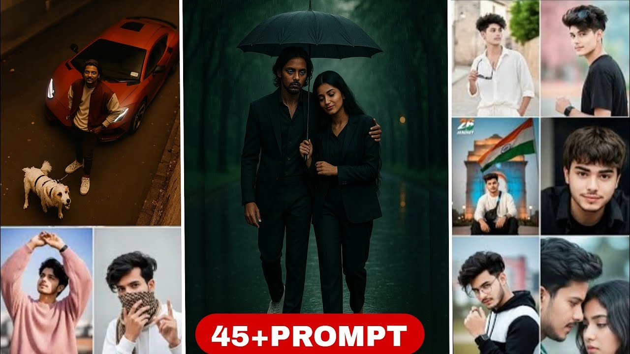 45+ GEMINI AI PROMPTS | ONE CLICK AI PHOTO EDITING | NEW TRENDING PHOTO EDITING | BOYS NEW PROMPT 😱💥