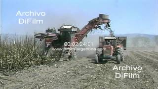 Cosecha mecanica de la caña de azucar en Tucuman 1992
